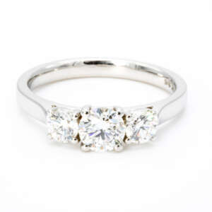 Diamond trilogy ring