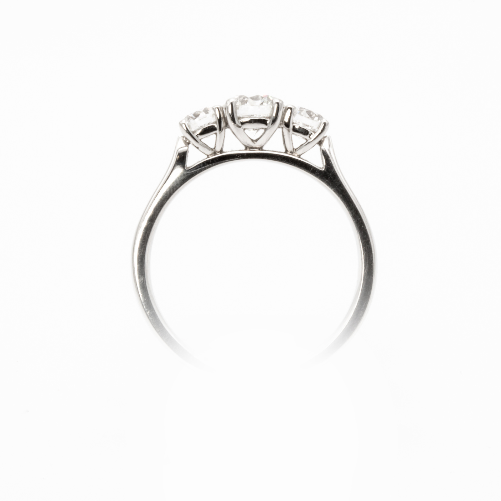 diamond trilogy ring side view