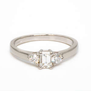 Platinum three stone ring