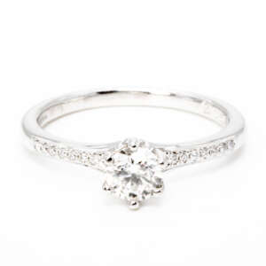 Platinum Round Brilliant Cut Solitaire Ring