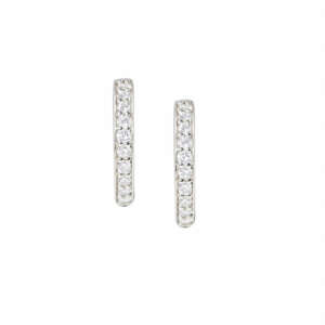 Diamond huggie earrings