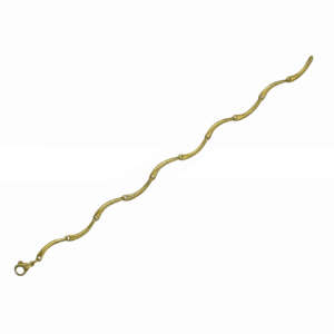 Wavy gold bracelet