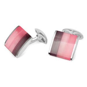 Pink strip cufflinks