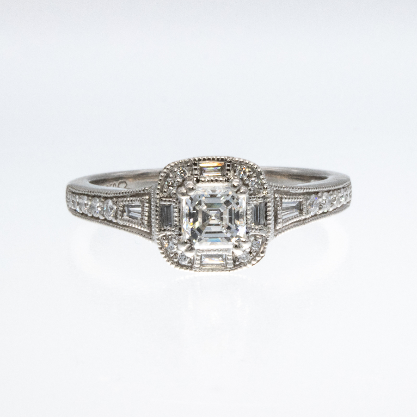Asscher cut diamond cluster